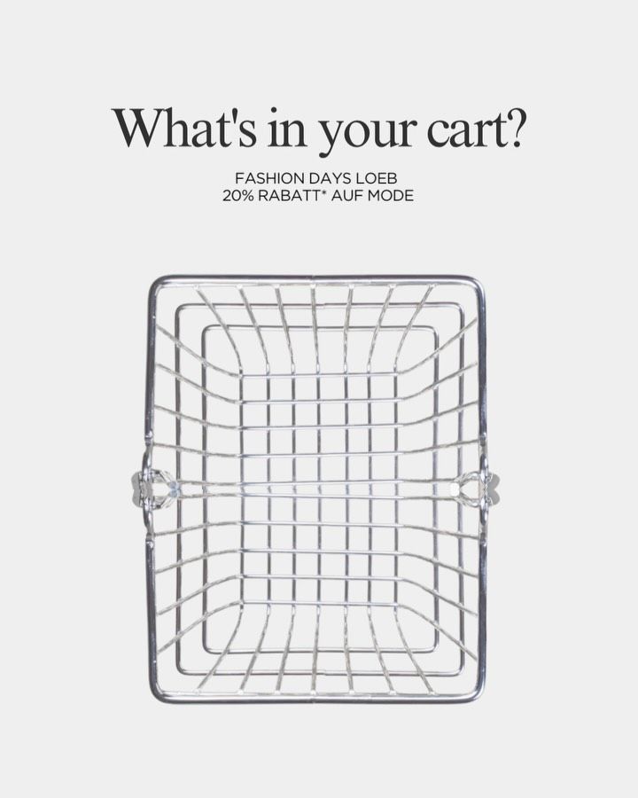 Fashion Days im Loeb ✨
20%* auf Fashion, komm vorbei und entdecke weitere Fashion Pieces💙 Fashion Days im Loeb ✨
20%* auf Fashion, komm vorbei und entdecke weitere Fashion Pieces💙