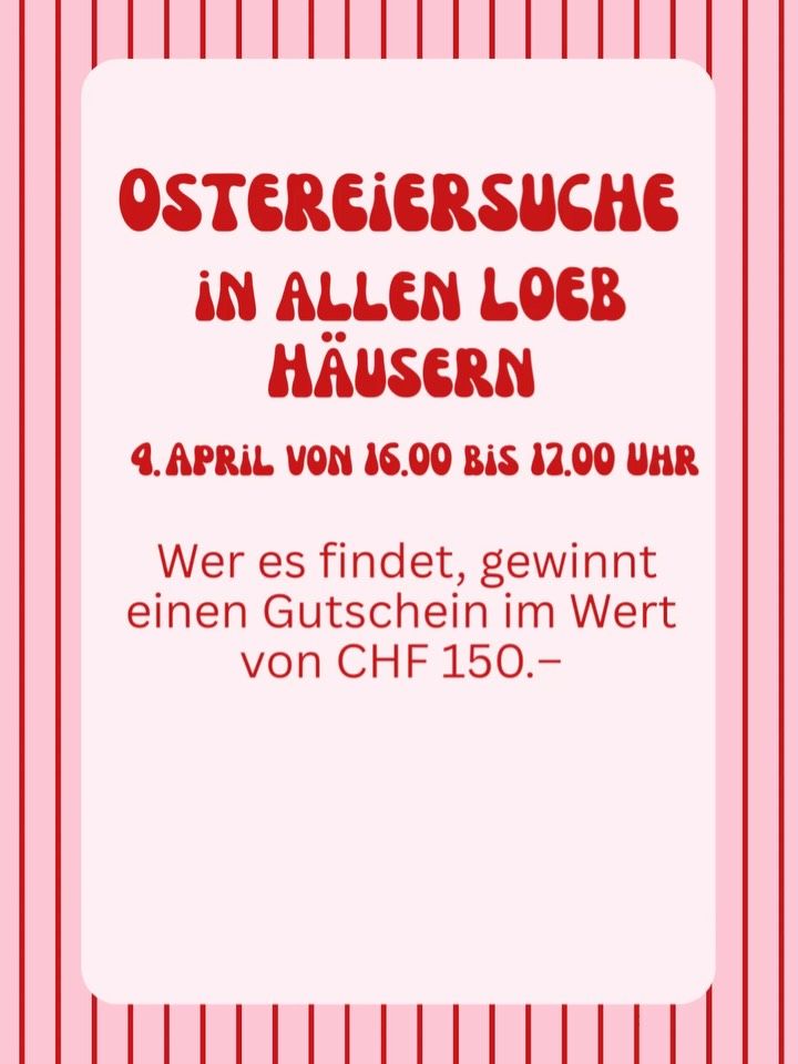 LOEB Moments 🐰💙
Ostereiersuche &amp; Osterhase im Haus

📅 4. April

#loeb #events #ostern