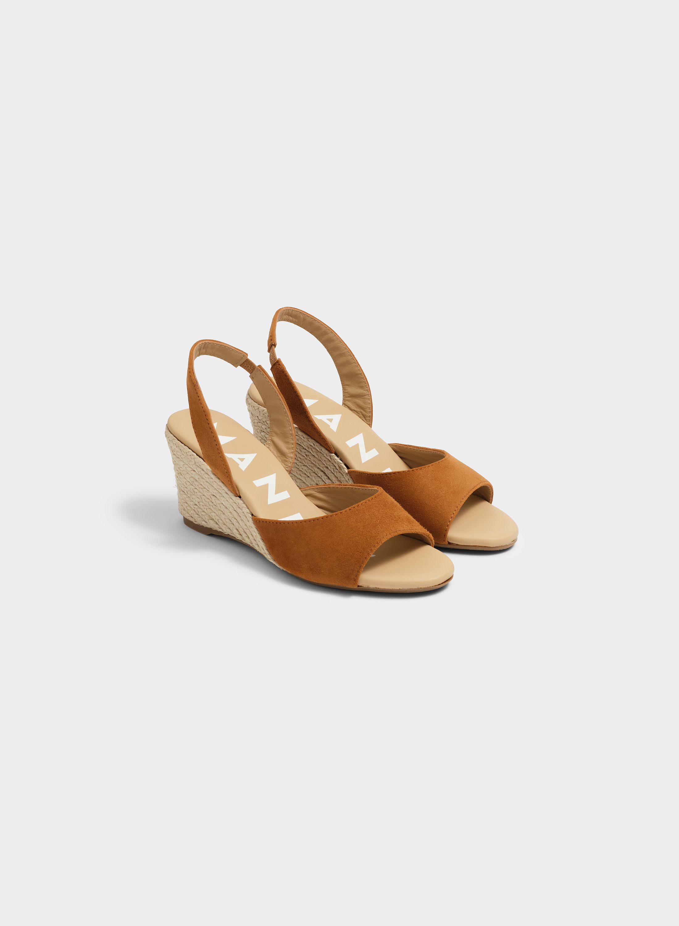 Slingback Low Wedge Espadrilles Sandalen
