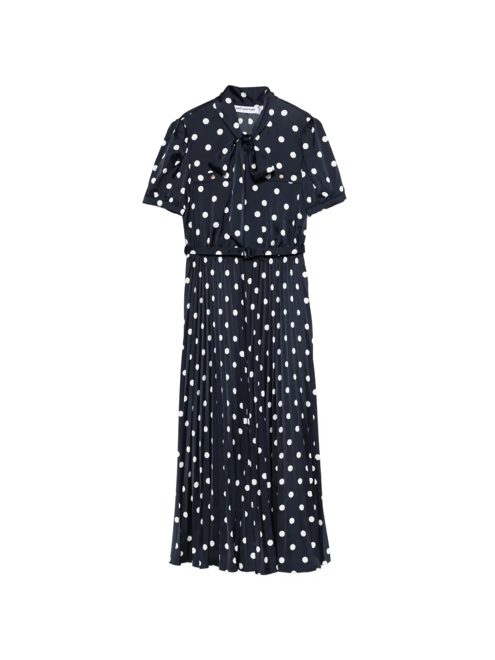 Polka Dot Satin Kleid