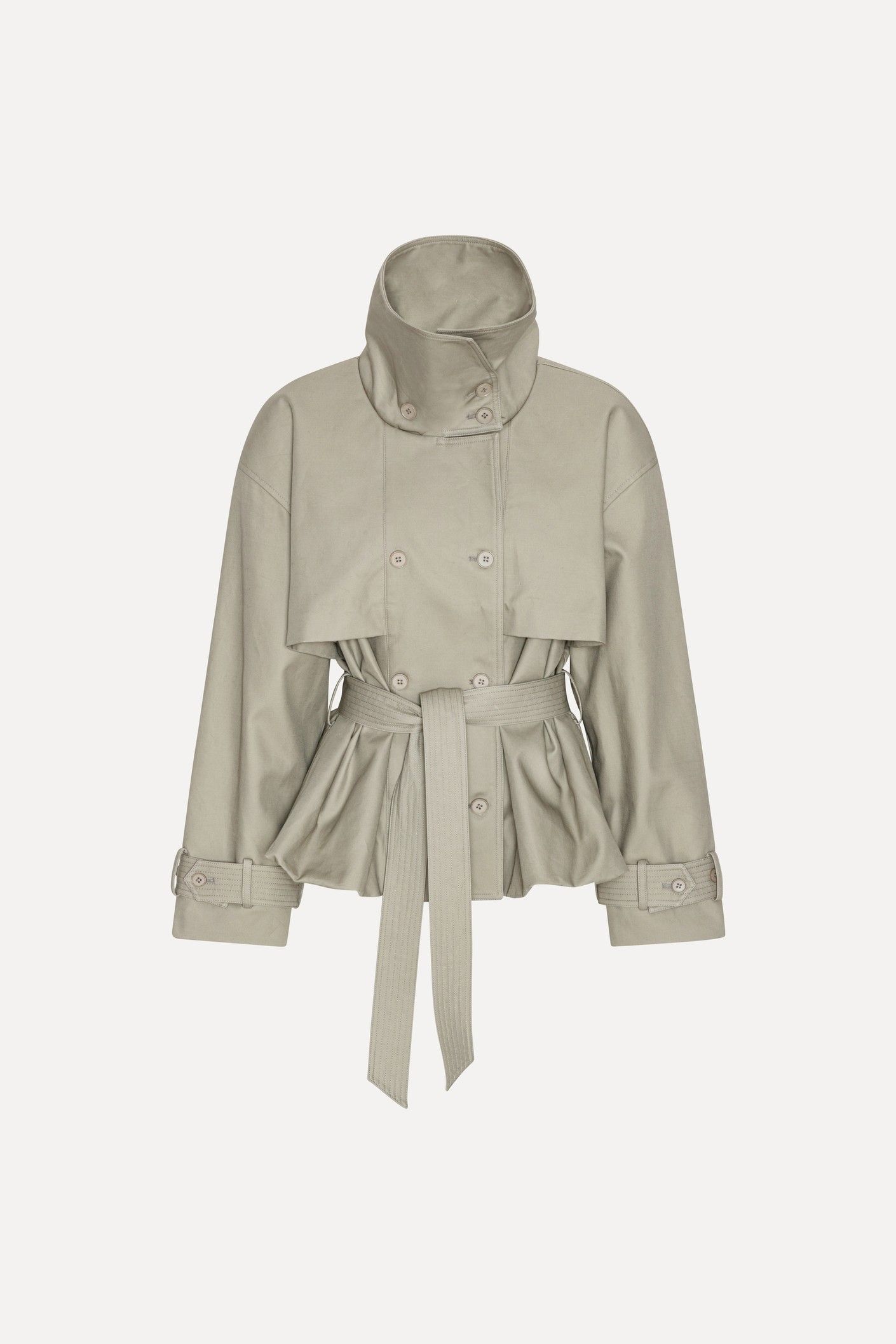 Short Trench Coat Aluminum