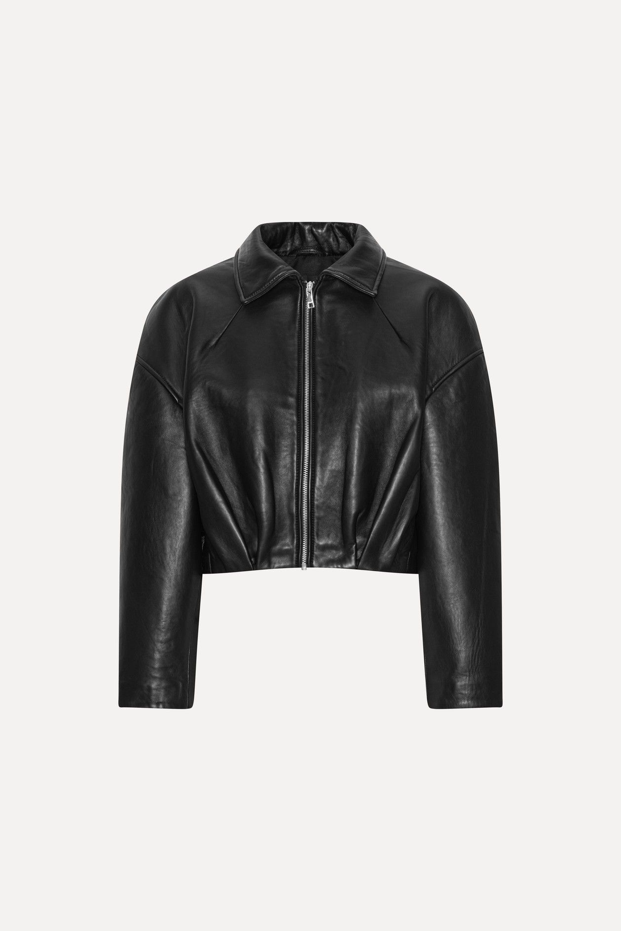 Collared Boxy Jacket Black