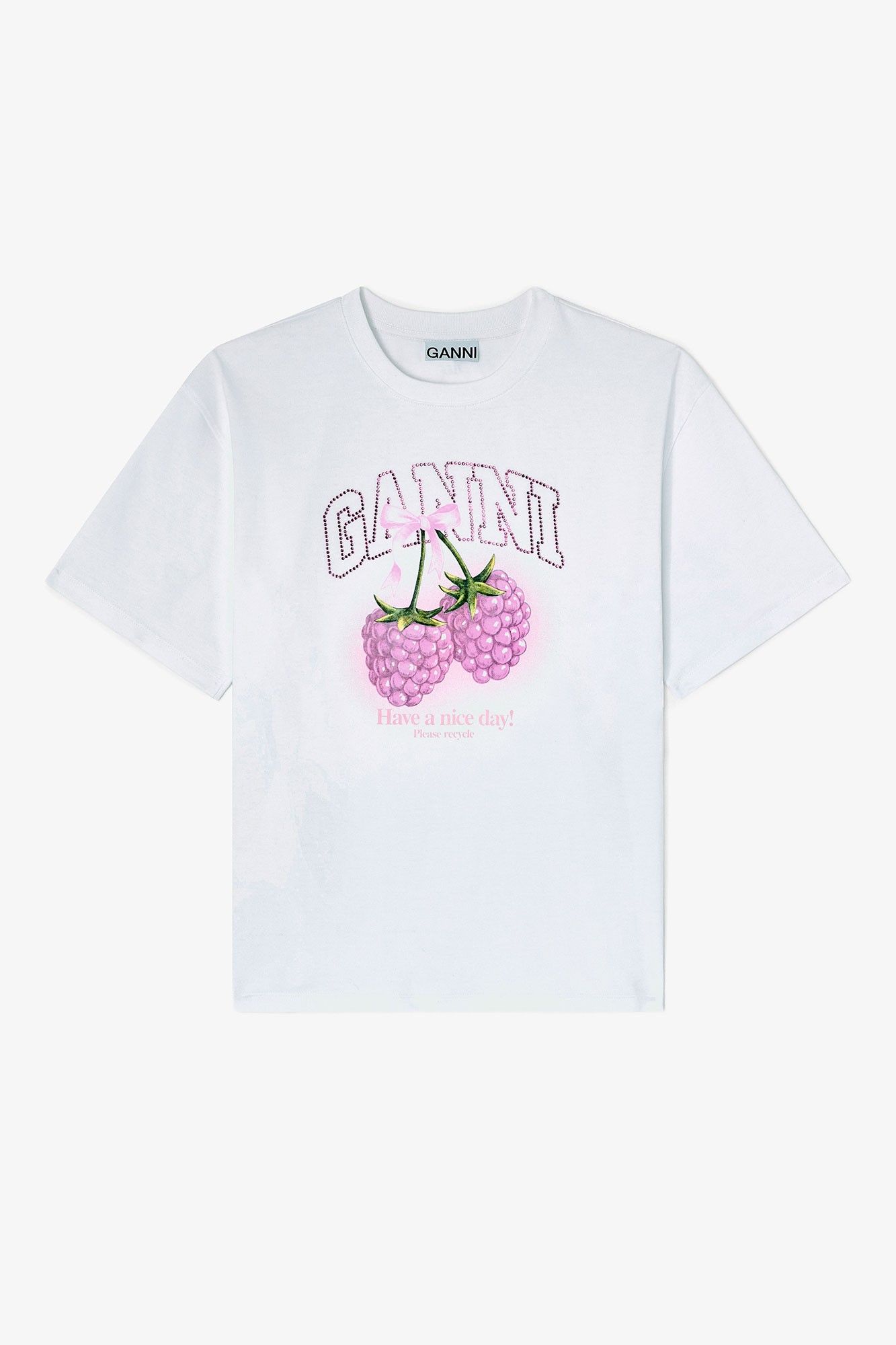 GANNI Raspberry Graphic T-Shirt