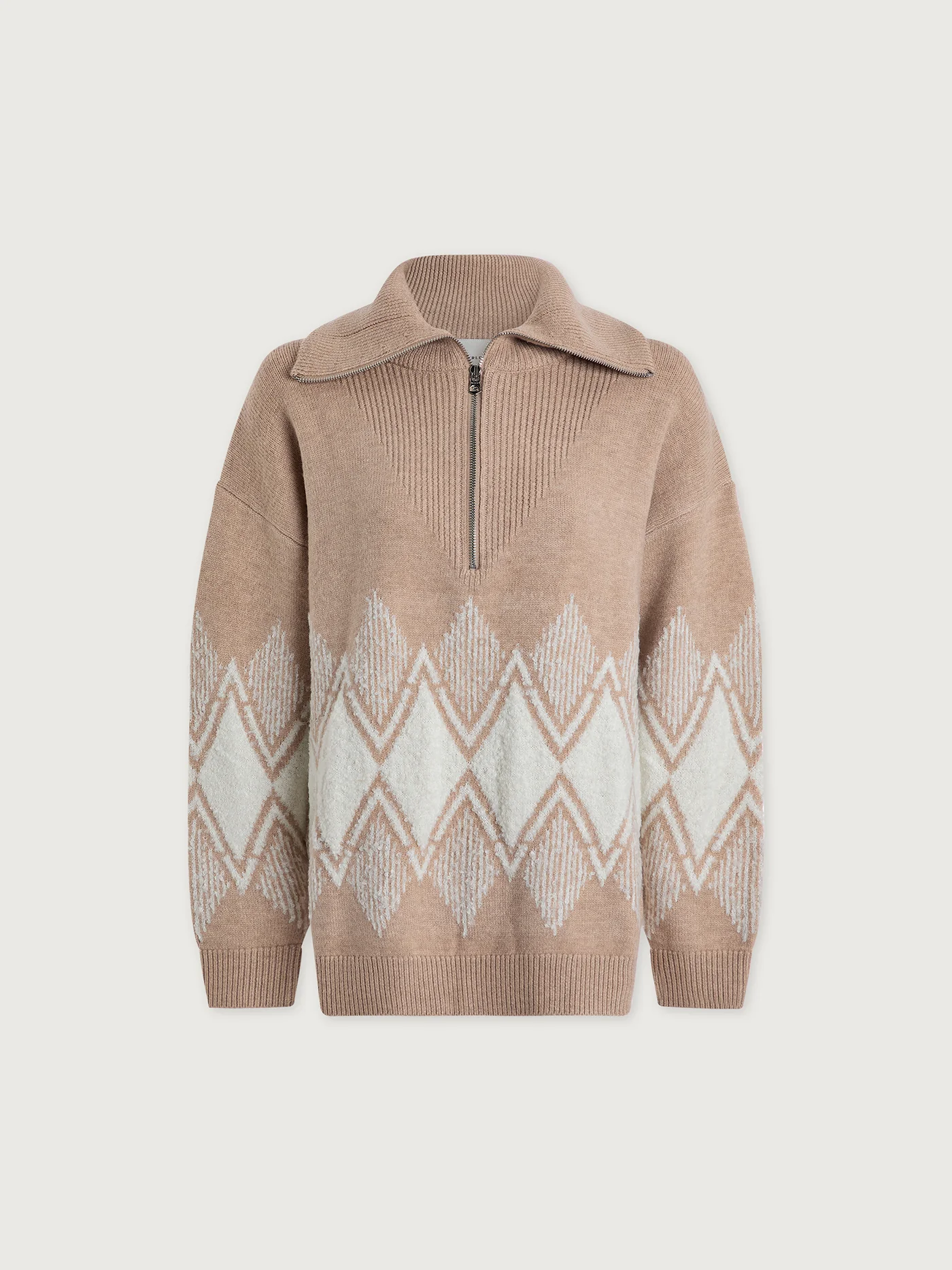 Betty Jacquard Half Zip Pullover