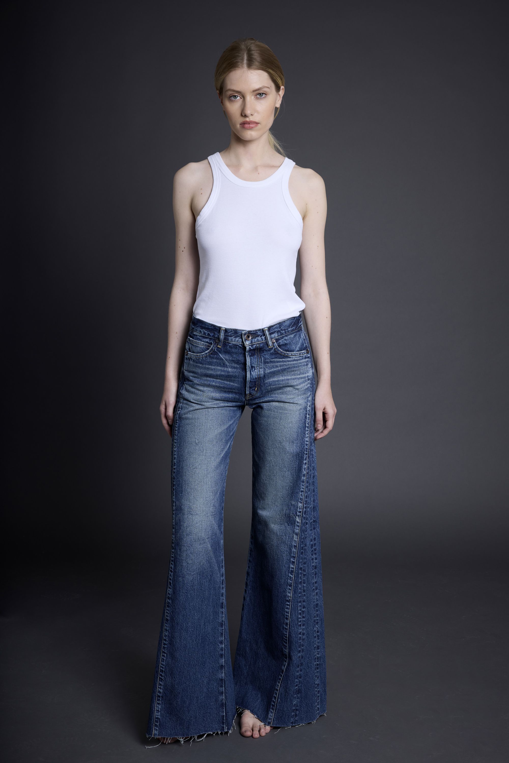 Katano Denim Mid Rise Wide Leg Jeans