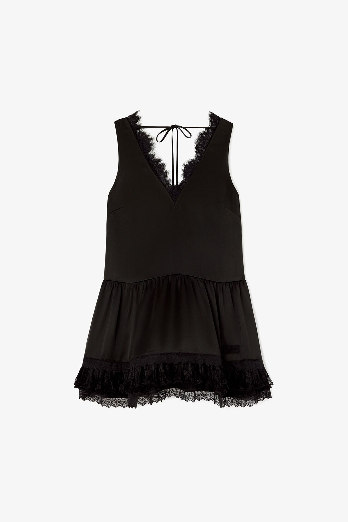 Kleid aus Spitzensatin