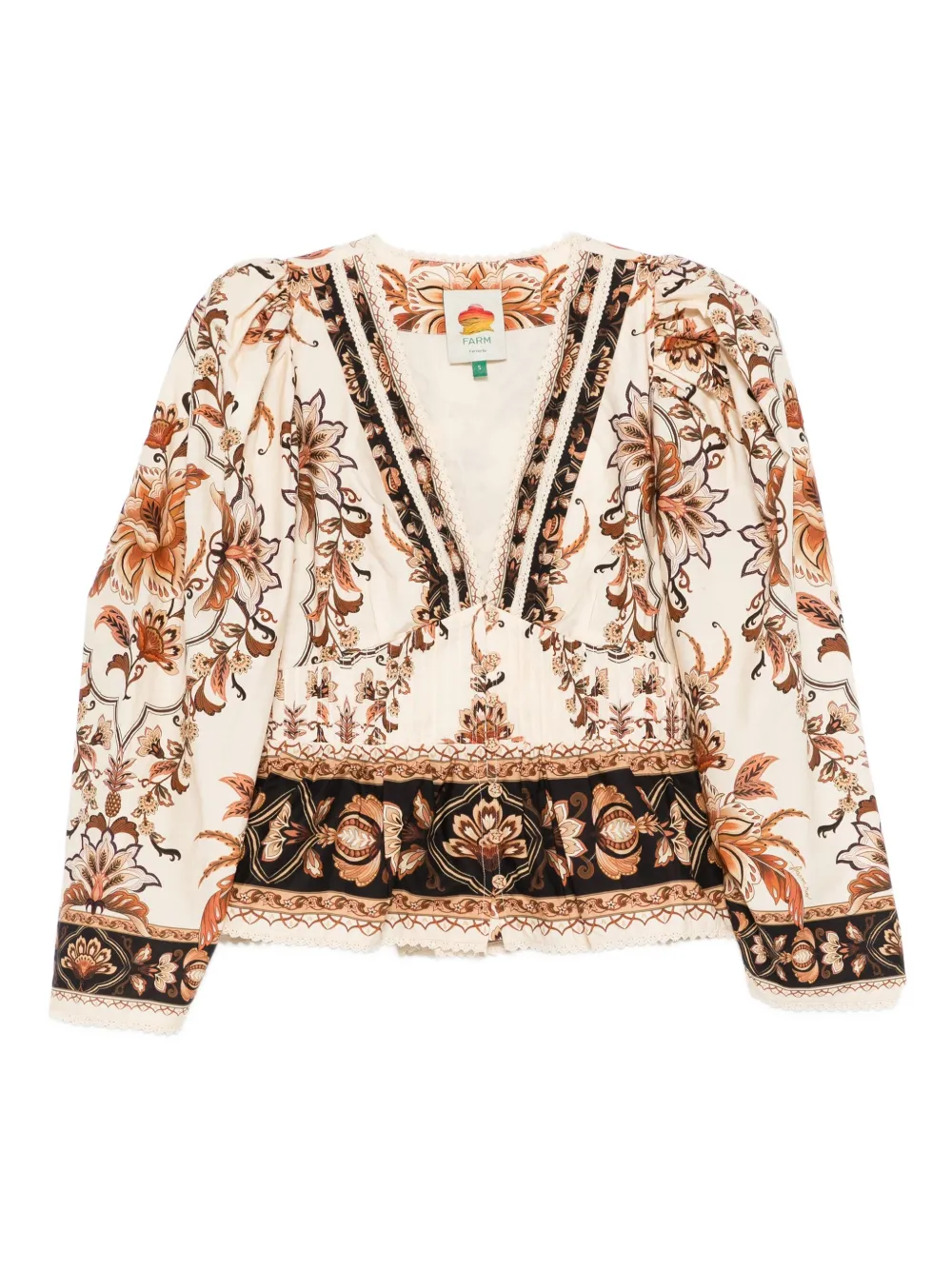 Majestic Garden Lace Puff Bluse