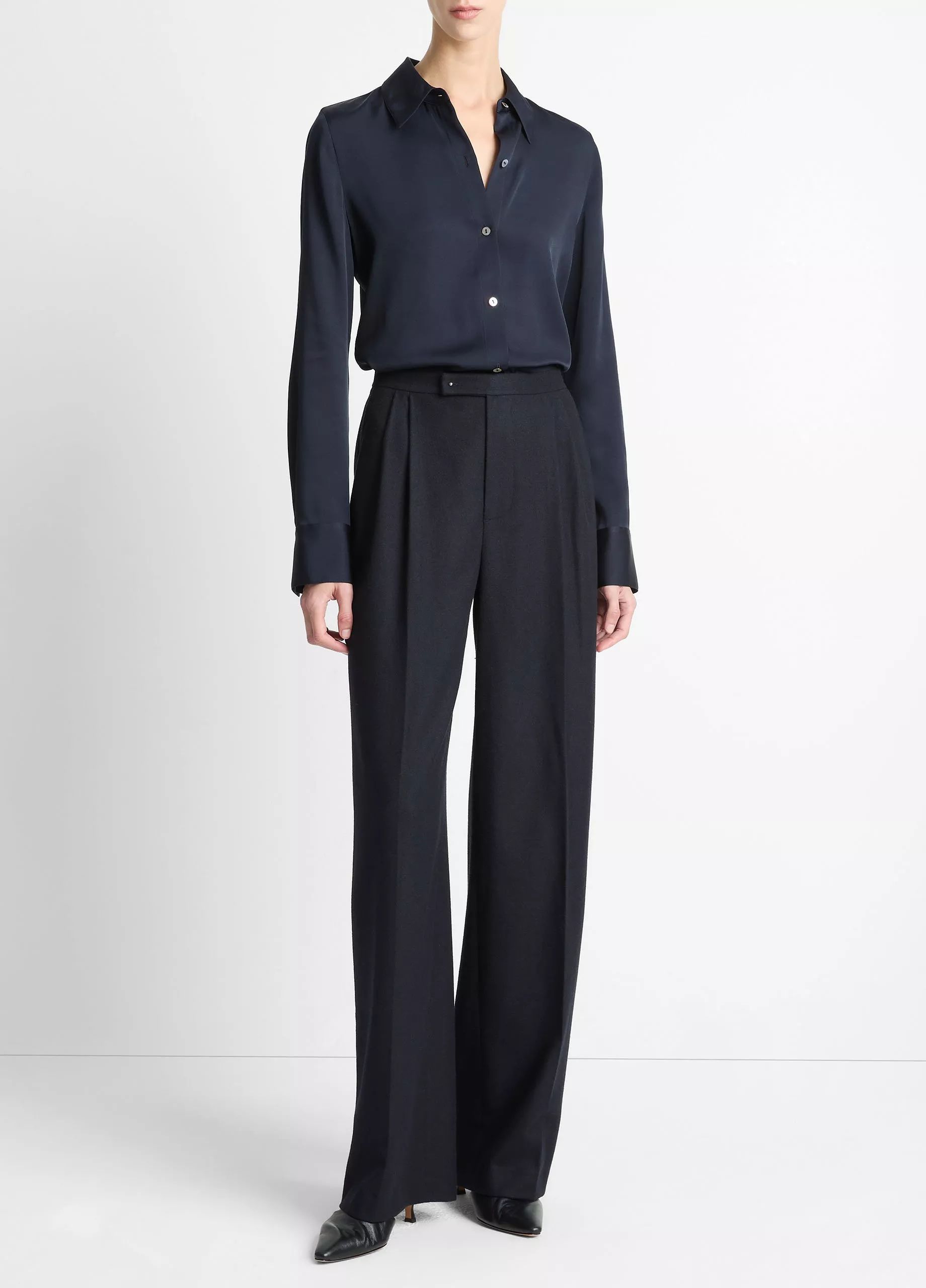 Slim Fit Classic Bluse