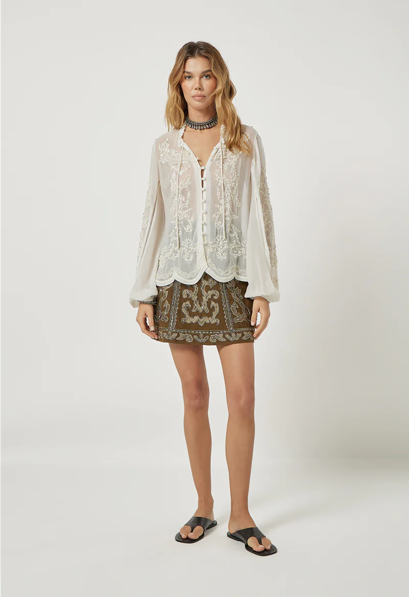 The All Over Hand Embroidered Bluse