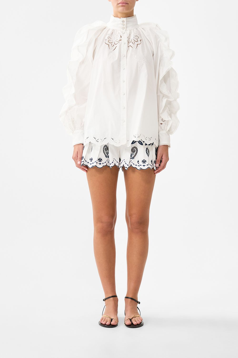 Relaxed With Frill Detail  Bluse