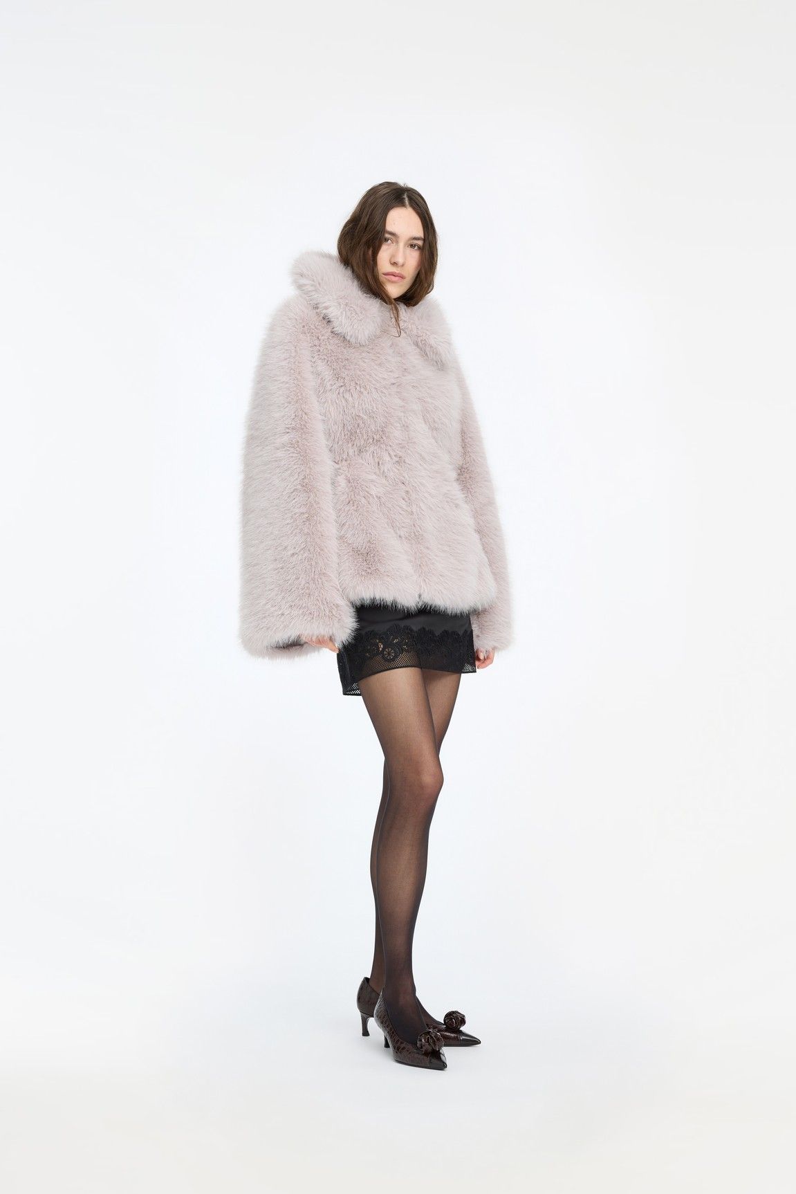 Faux Fur Lared Jacke