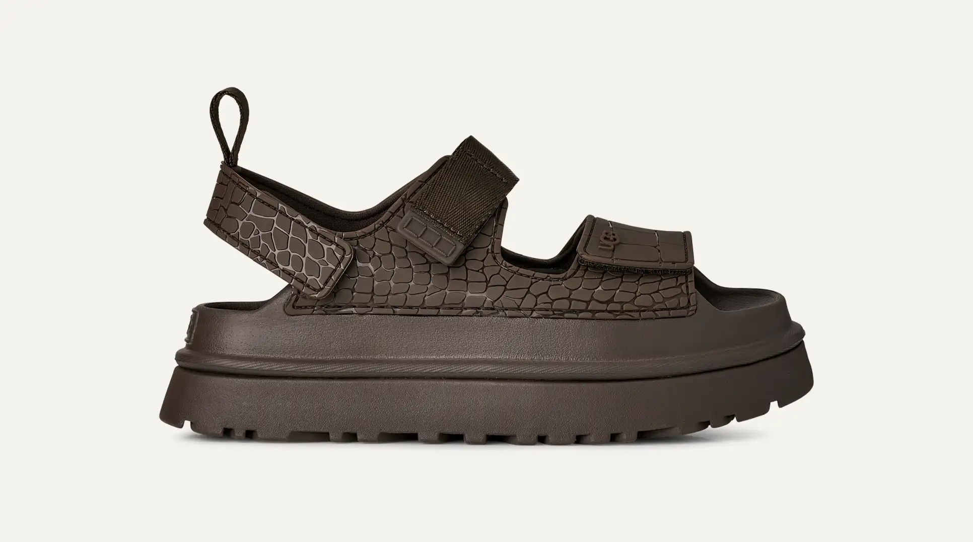 Golden Glow Embossed Sandalen