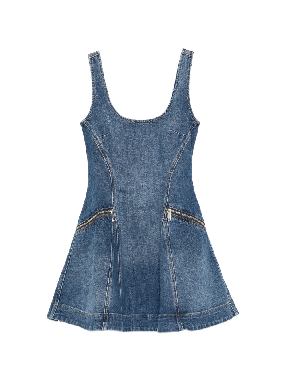 Denim Flared mini Kleid