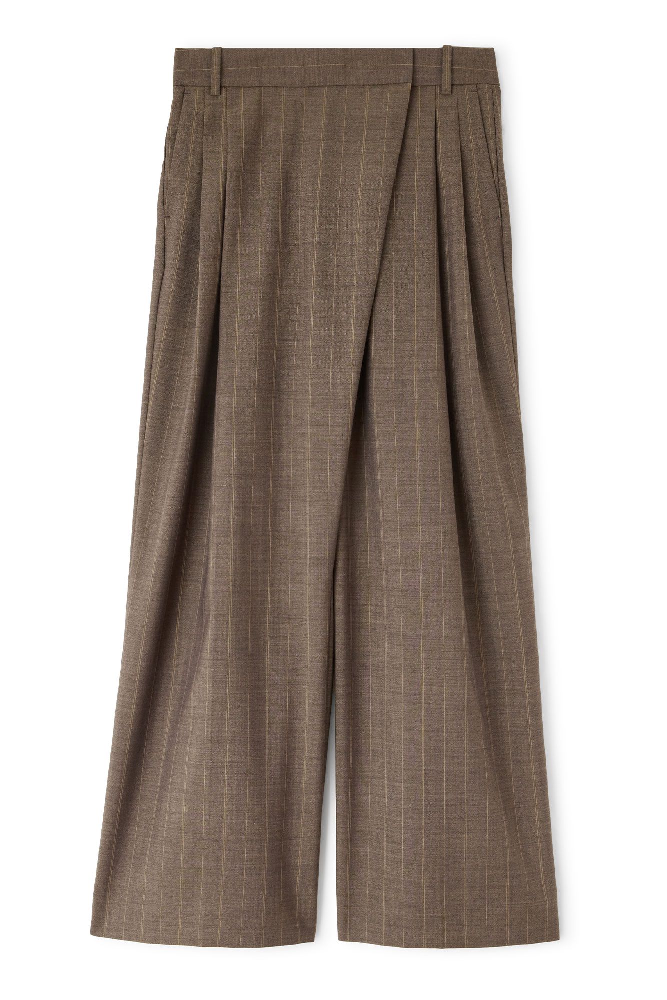 Hose aus brauner Nadelstreifenwolle
