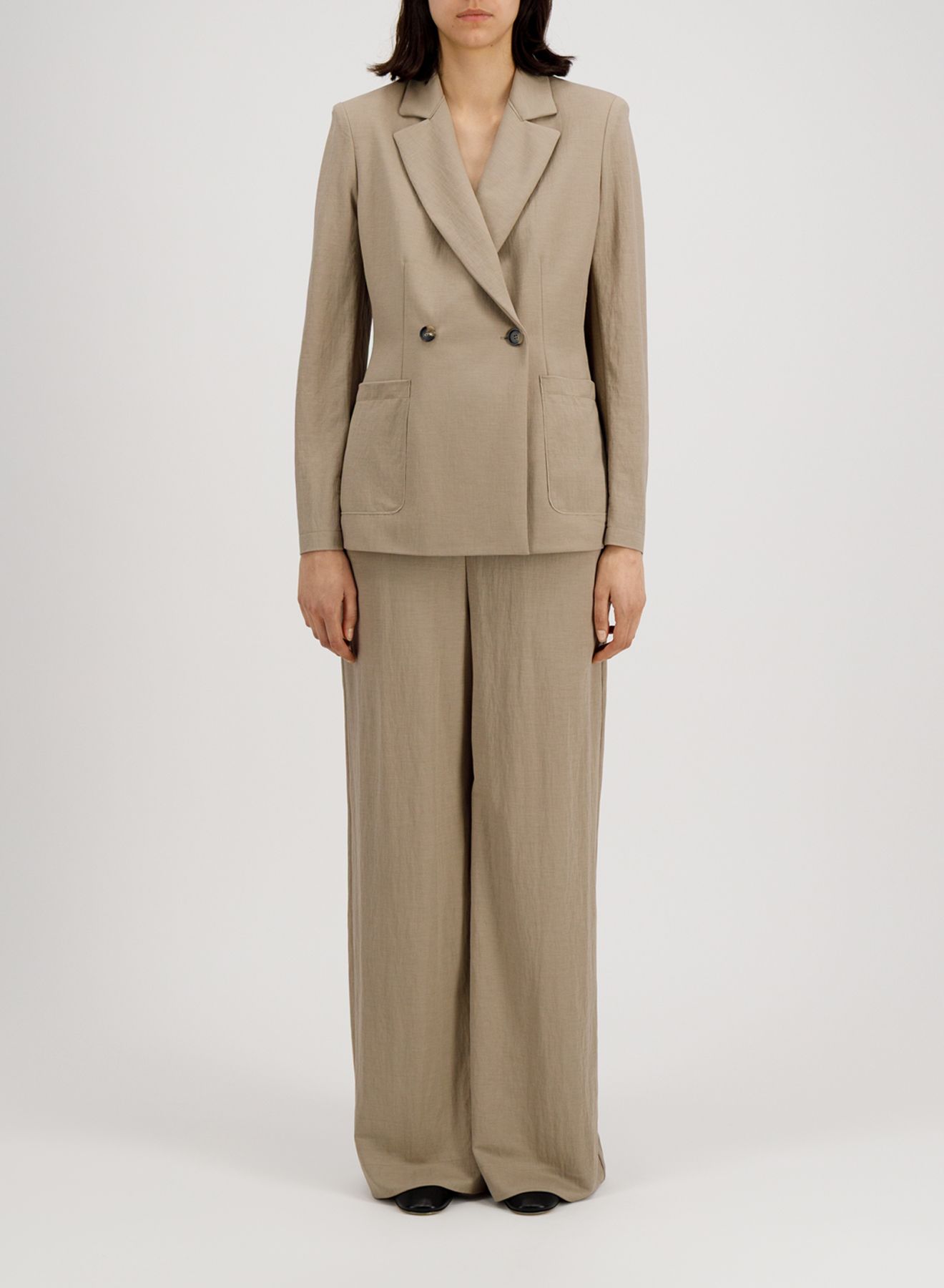 Blazer With Shoulder Pads Rayon