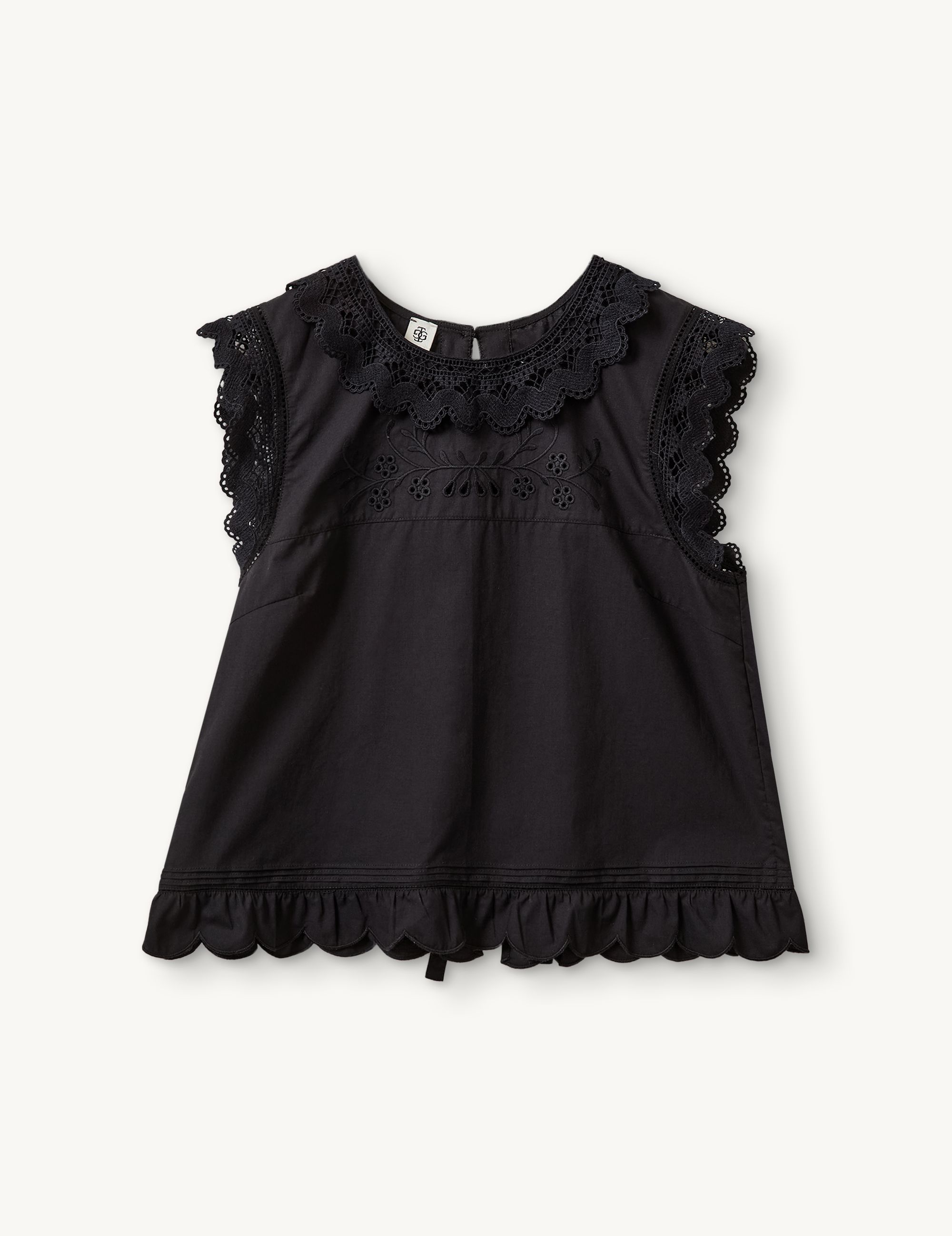 Kirsten Cloth Top Black