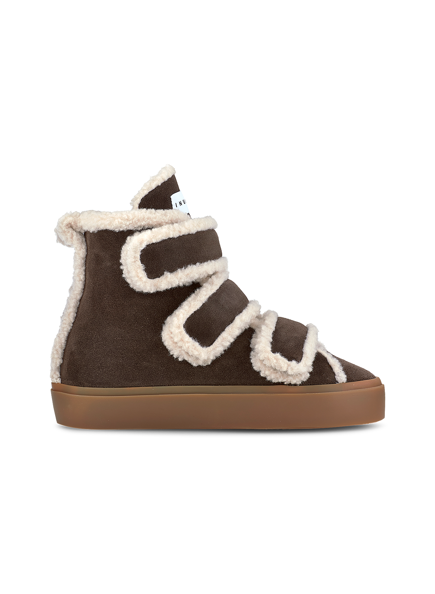 Shearling Velcro Wedge