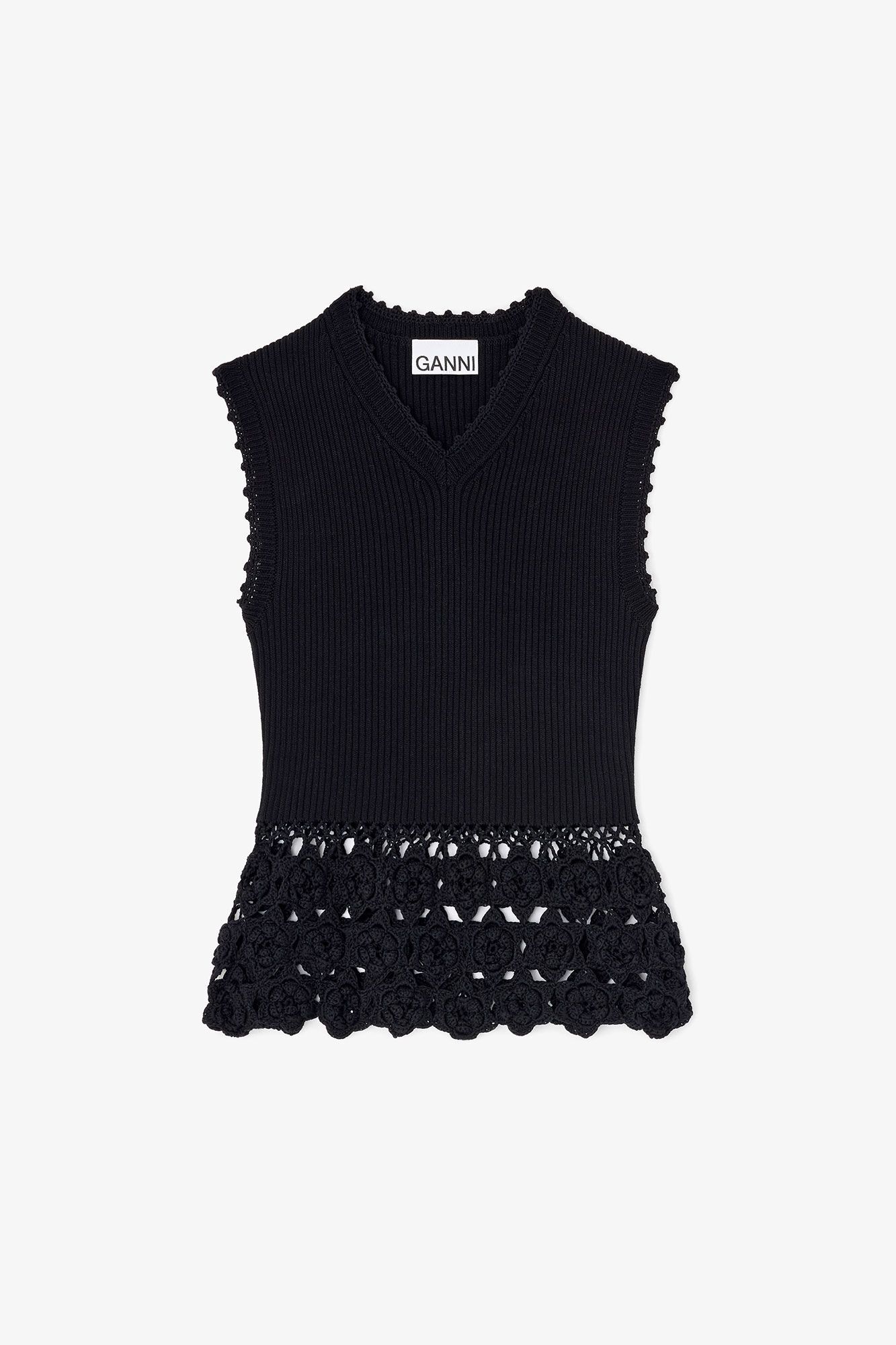 Fine Rib Crochet Top