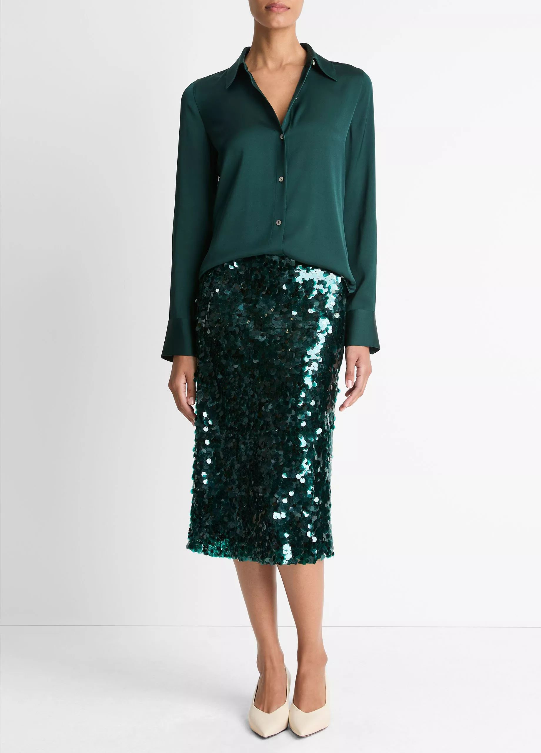 Slim Fit Classic Bluse 