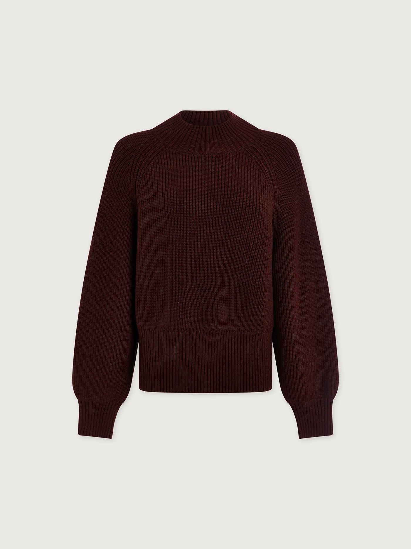 Martina High Neck Rib Knit Pullover