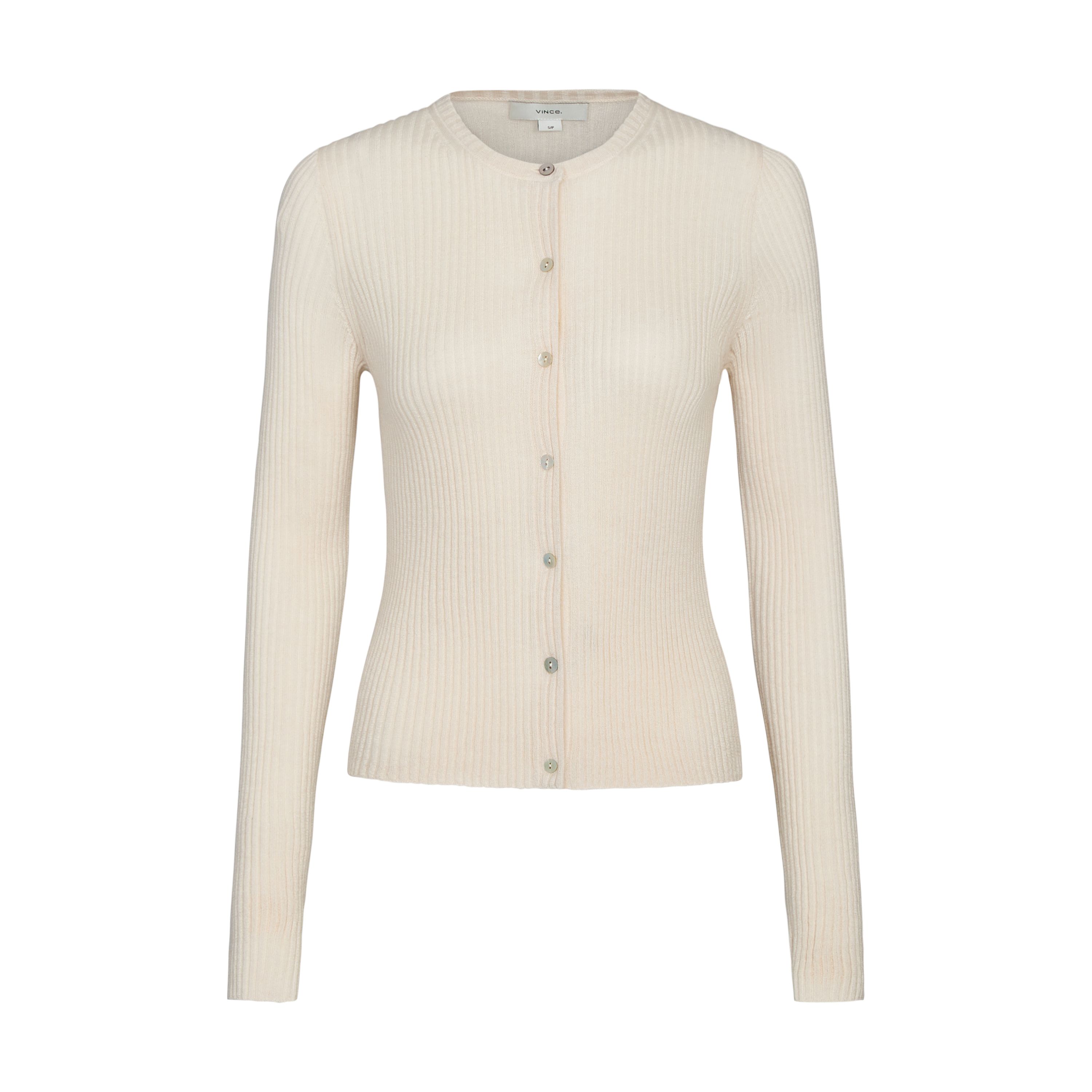 Ribbed Cashmere-Silk Cardigan