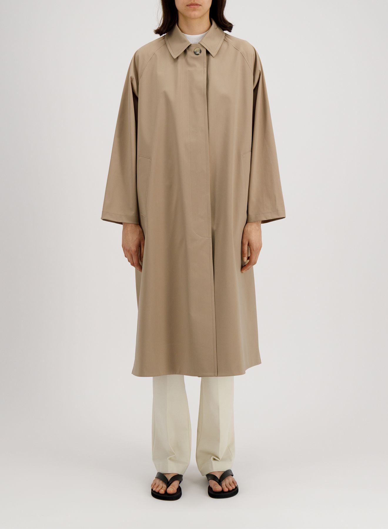 Oversized Raglan Coat Light Technic
