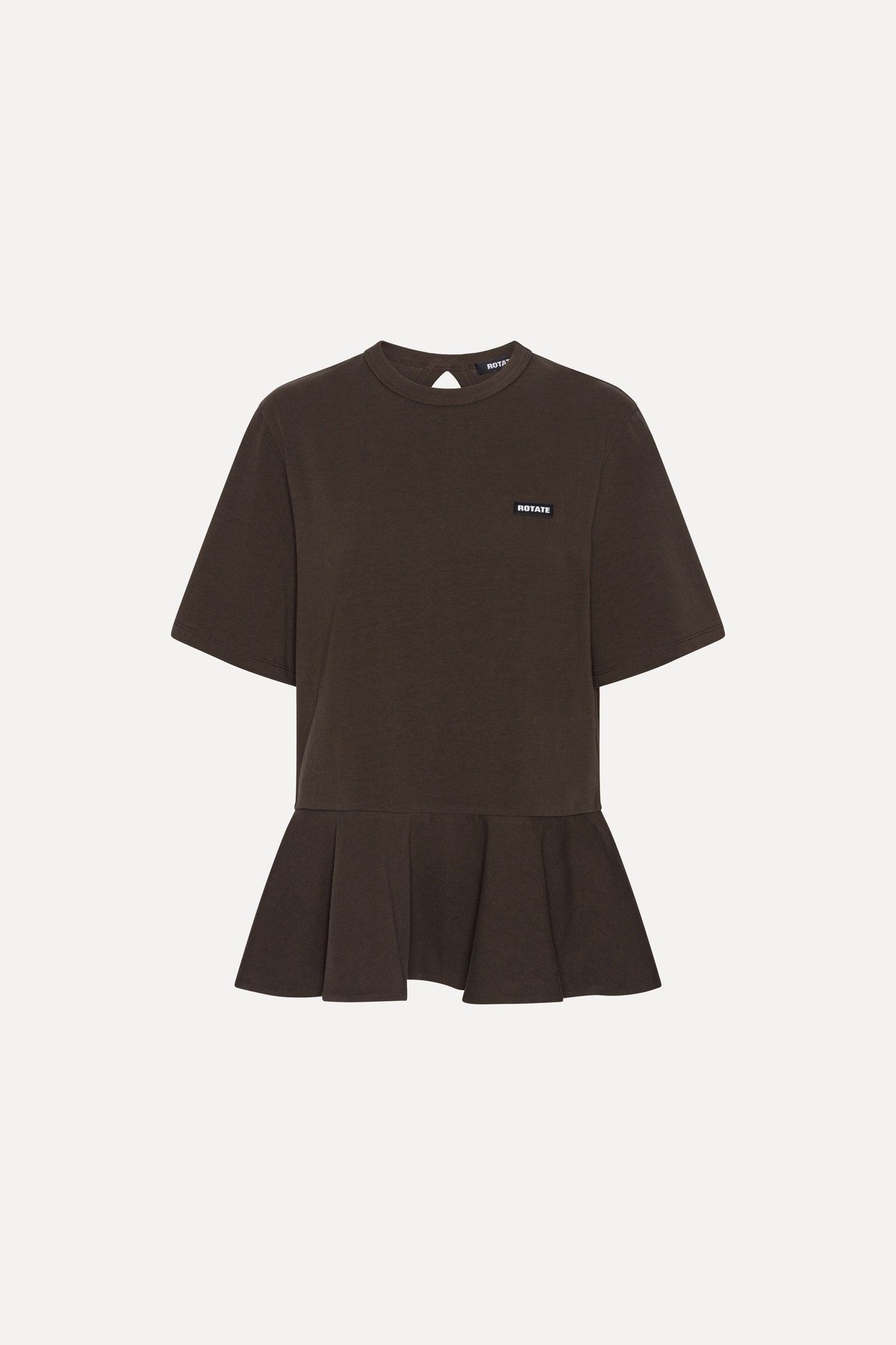 Peplum T-shirt Dark Brown